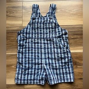 Vintage Smoothtooth Plaid Kids Overalls Cotton USA Made 3T